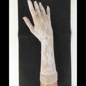 Fishnet Gloves. White. Brand new
